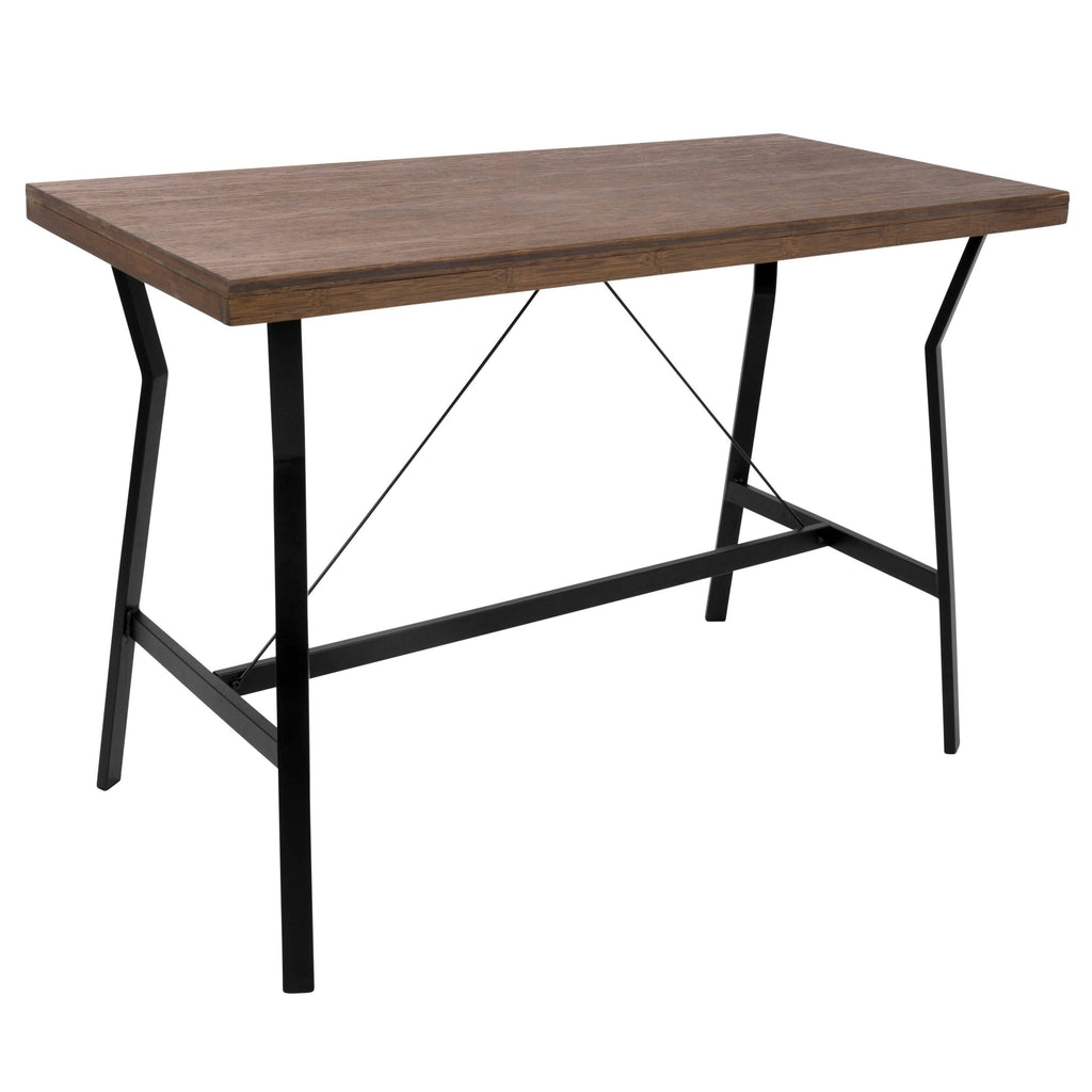 Industrial Walnut Wood Top Counter Table O1561