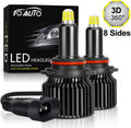 LED Headlight Bulbs 6000K 12000LM All-in-One Conversion Kit Pack of 2 R675807