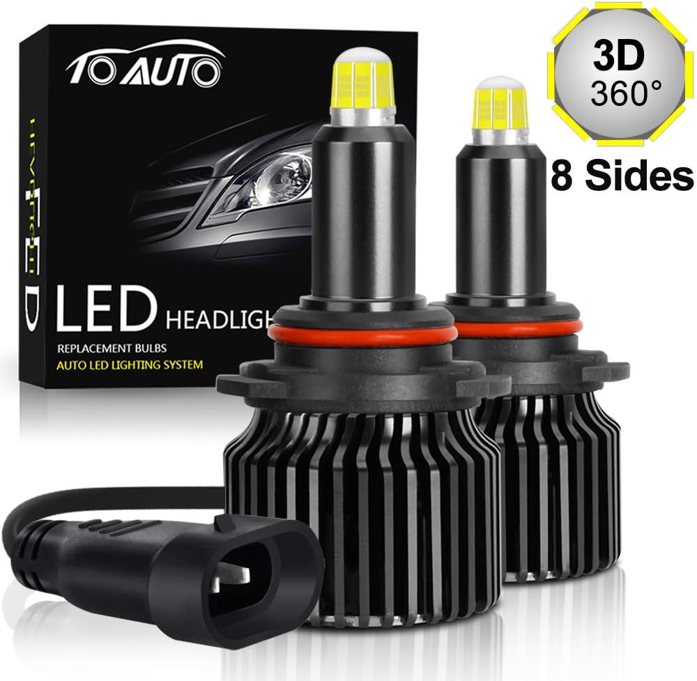 LED Headlight Bulbs 6000K 12000LM All-in-One Conversion Kit Pack of 2 R675807