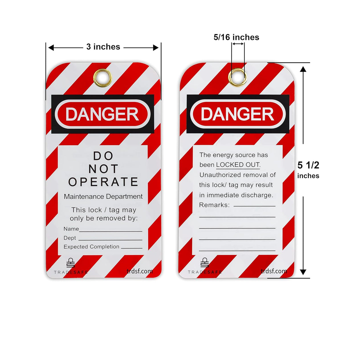 Lockout Tagout Kit with Hasps, Loto Tags, Red Safety Padlocks (2 Keys Per Lock) G428605