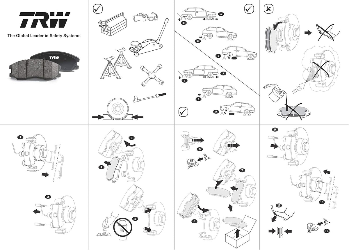 Disc Brake Pad Set, Black I8895