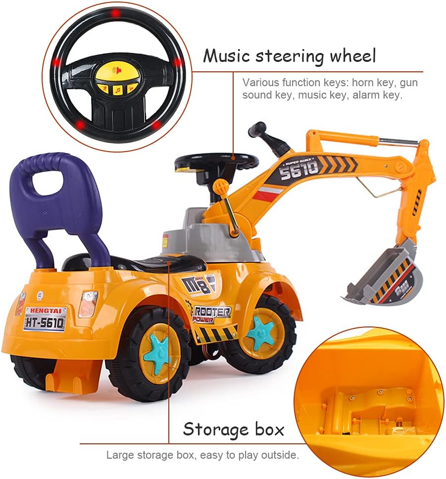 Ride-on Excavator Car with Sounds & Lights O710234