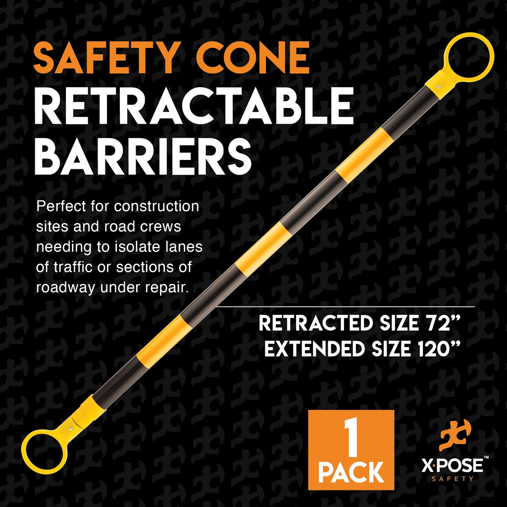 Yellow and Black Retractable Safety Barrier Barricade U700