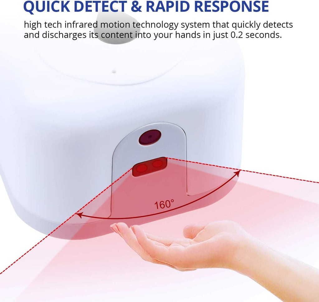 Touchless Hand Sanitizer Dispenser with Floor Stand and Drip Tray, Pack of 2 R153534