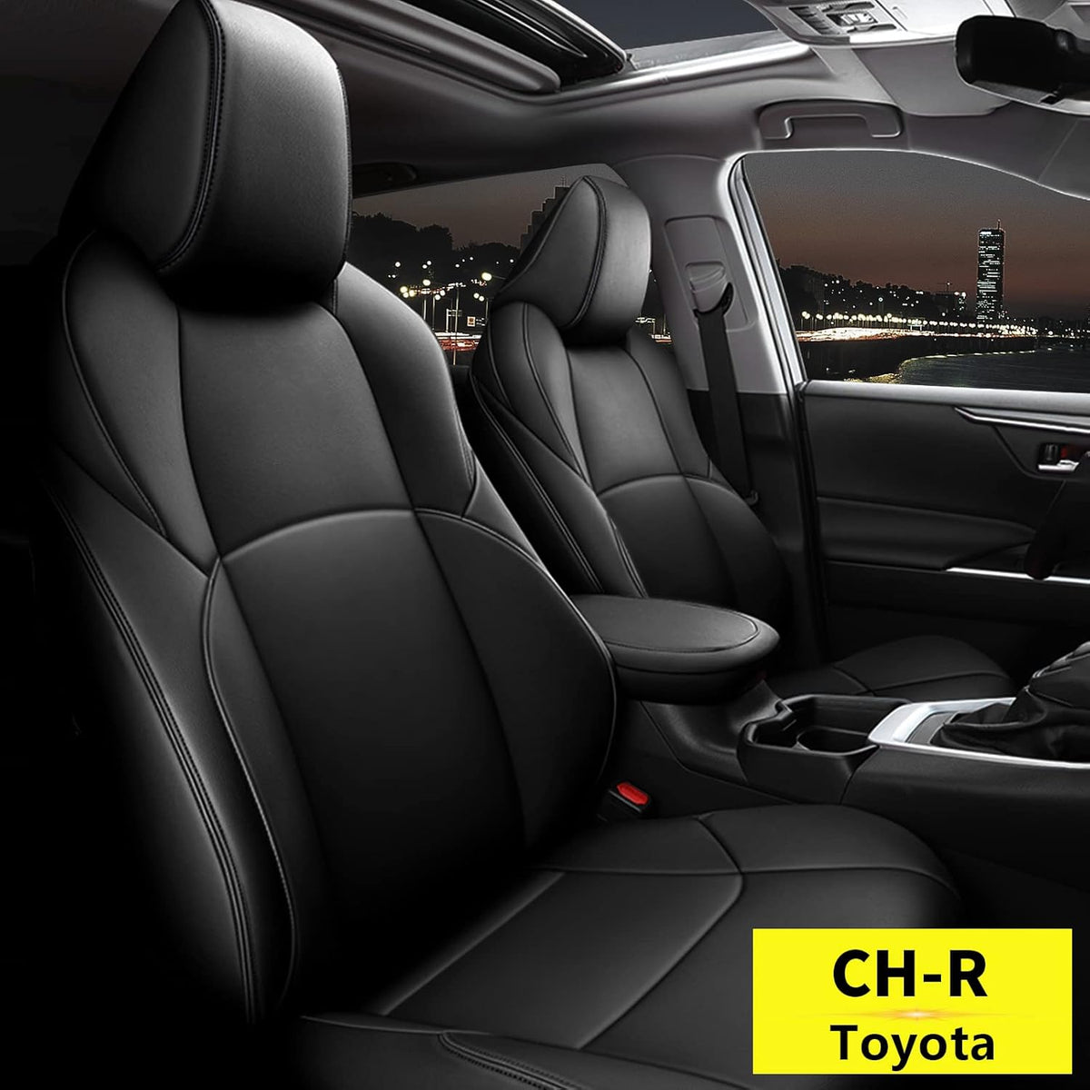 Faux Leather Car Seat Covers Full Set for Toyota C-HR S21276