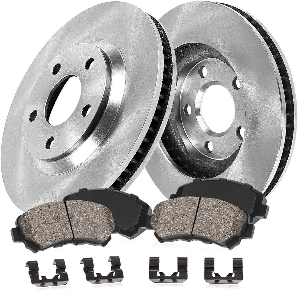 Front Brake Disc Rotors and Ceramic Brake Pads D8749