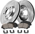 Front Brake Disc Rotors and Ceramic Brake Pads D8749