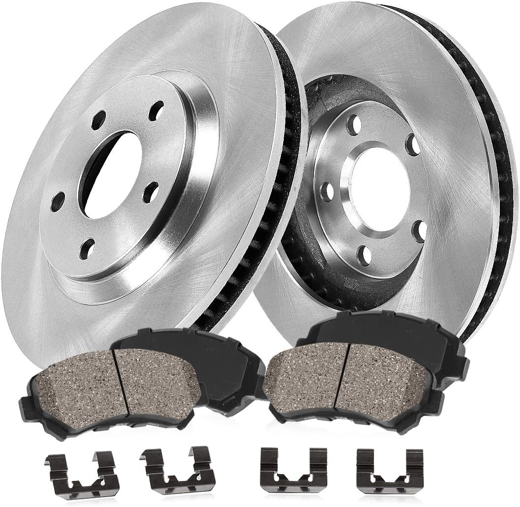 Front Brake Disc Rotors and Ceramic Brake Pads D8749