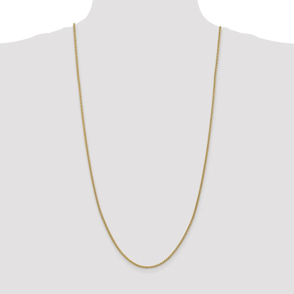 14kt Yellow Gold 2mm Spiga Chain 30 inch Lobster Clasp M2630