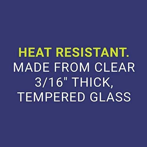 Rectangular Fire Pit Glass Wind Guard, 41x17 inch P12584