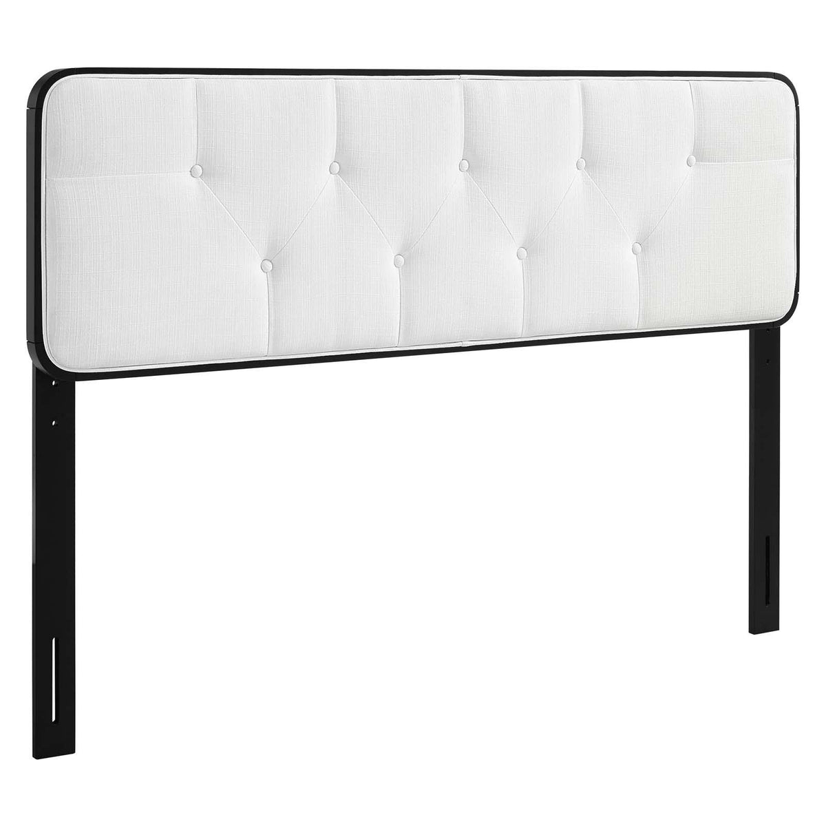 Tufted Twin Fabric and Wood Headboard N2079