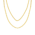 14k Yellow Gold 2.5mm Rope Chain Necklace S5770