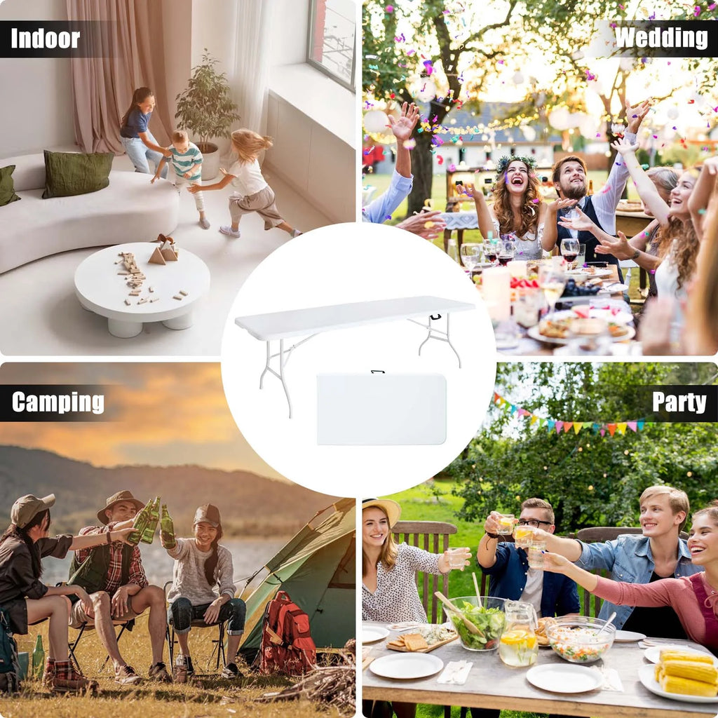 8ft Multi-purpose Outdoor Folding Picnic Table J611