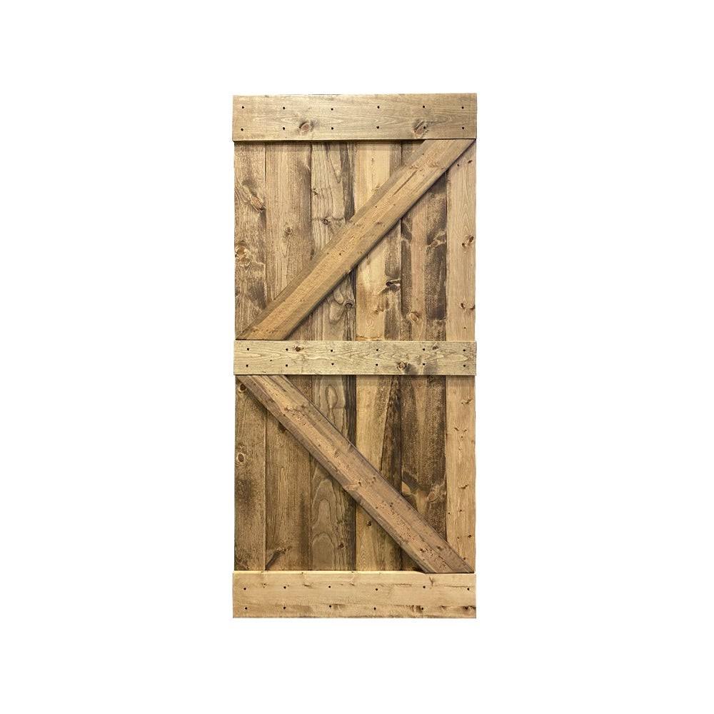Espresso Solid Knotty Pine Wood Interior Sliding Barn Door Slab M917455