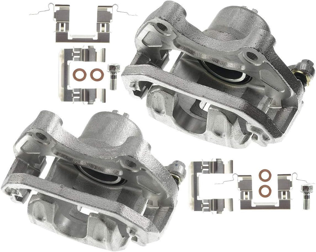 Disc Brake Caliper Assembly with Bracket Front Left Driver Side Pack of 2 X18607