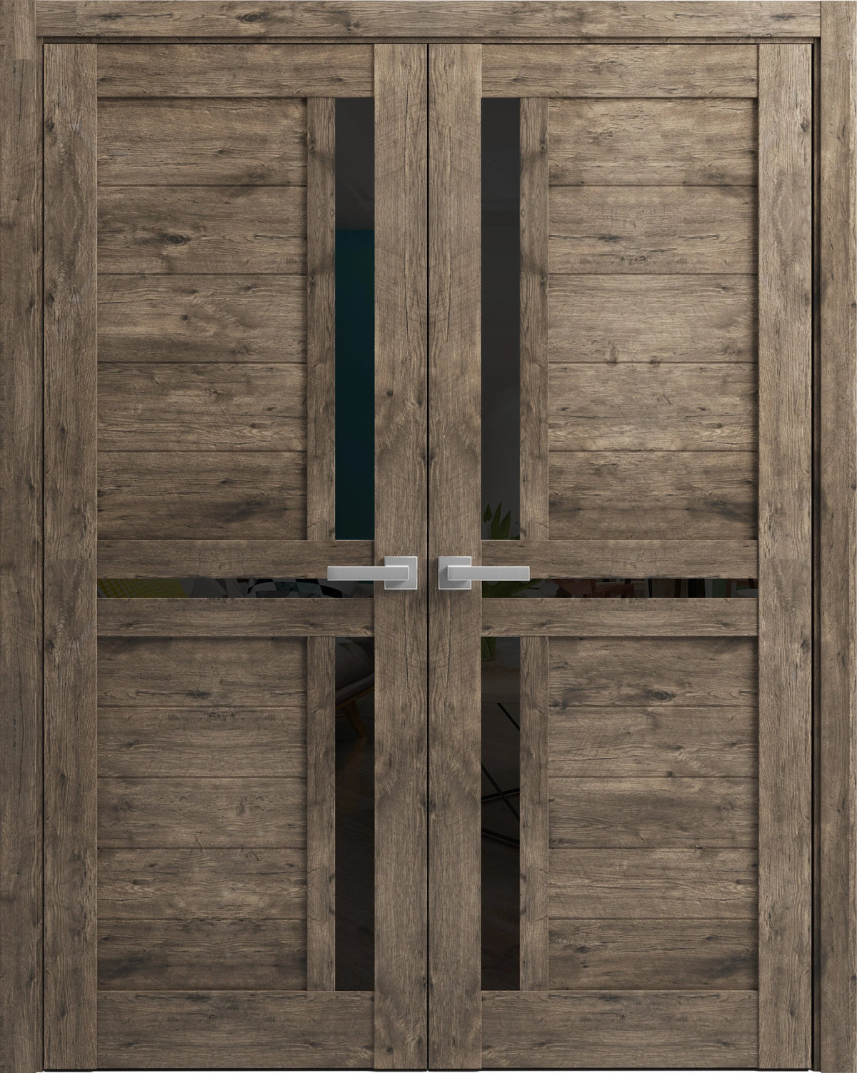 Solid French Double Doors 64 x 84 inches Wood Closet Bedroom Doors S550