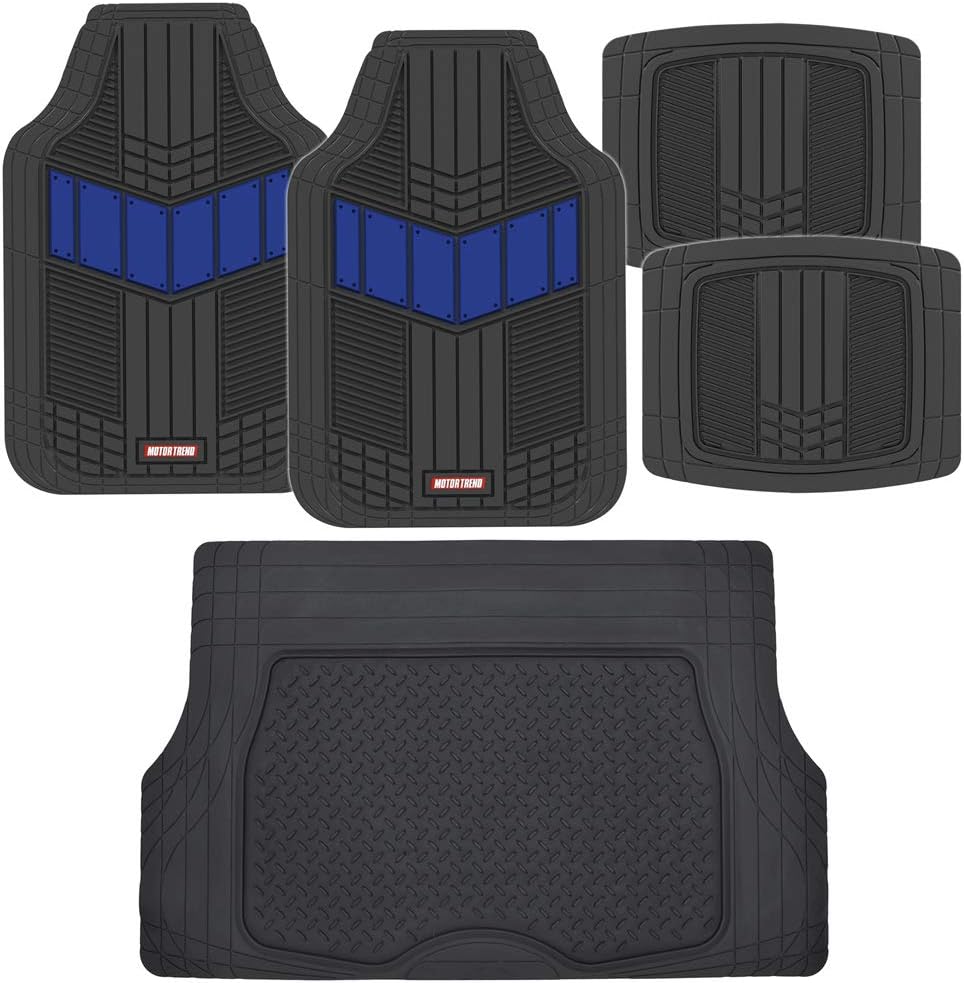 Gray Rubber Auto Floor Mats with Cargo Trunk Liner Q89536