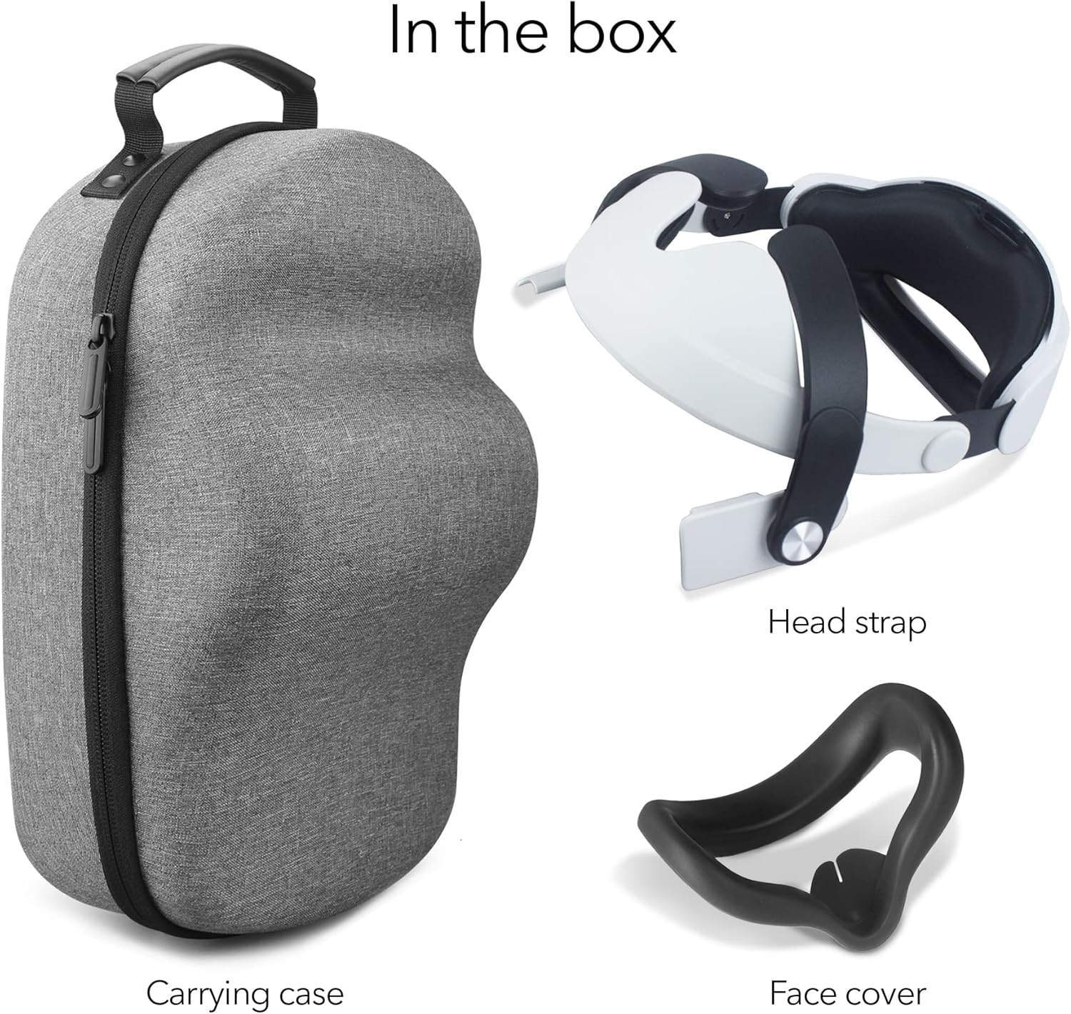 VR Headset Carrying Case, Head Strap, and Face Cover Bundle Pack of 2 S5700