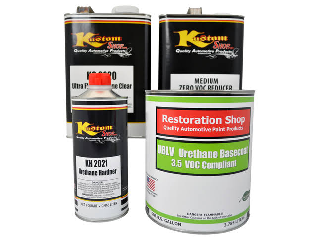 Electric Blue Metallic Low VOC Urethane Basecoat Clearcoat Car Paint Kit D395298