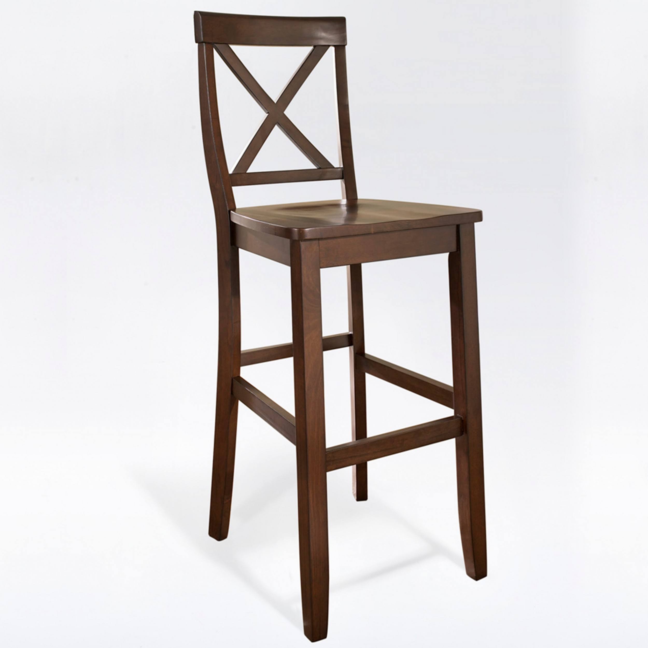 Mahogany X-Back Bar Stool Set of 2 R463695