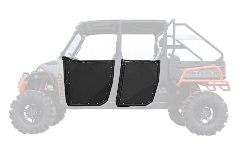 Aluminum Half Doors for Polaris Ranger XP 900 Crew, Powder Coated Black W781