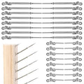 16Set Cable Railing Kit 1/8 T316 Stainless Steel Angle 180° Adjustable U17124