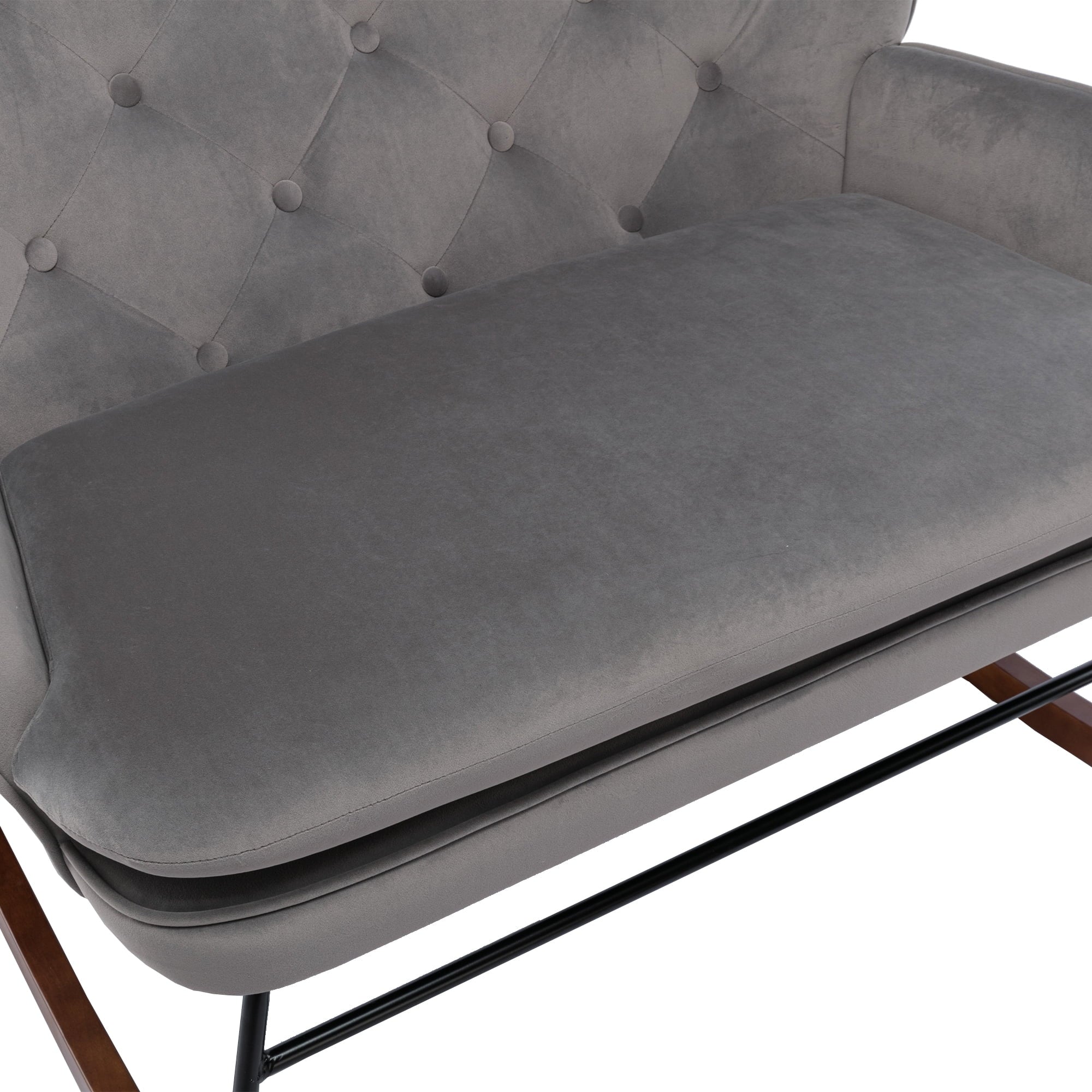 High Back Rocking Fabric Nursery Sofa D9605