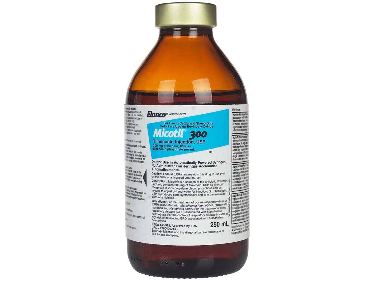 250 ml Micotil 300 for Cattle and Sheep T824