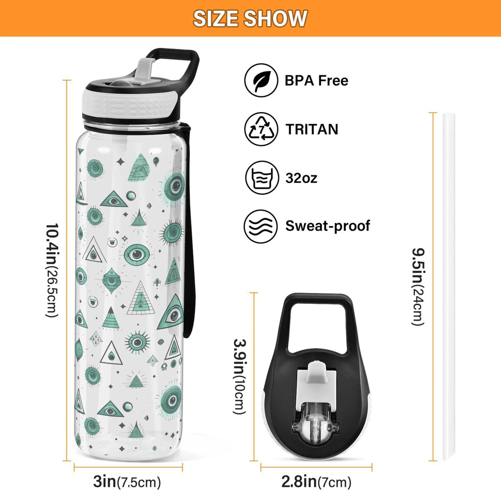 32oz Tritan Water Bottle with Straw T9095