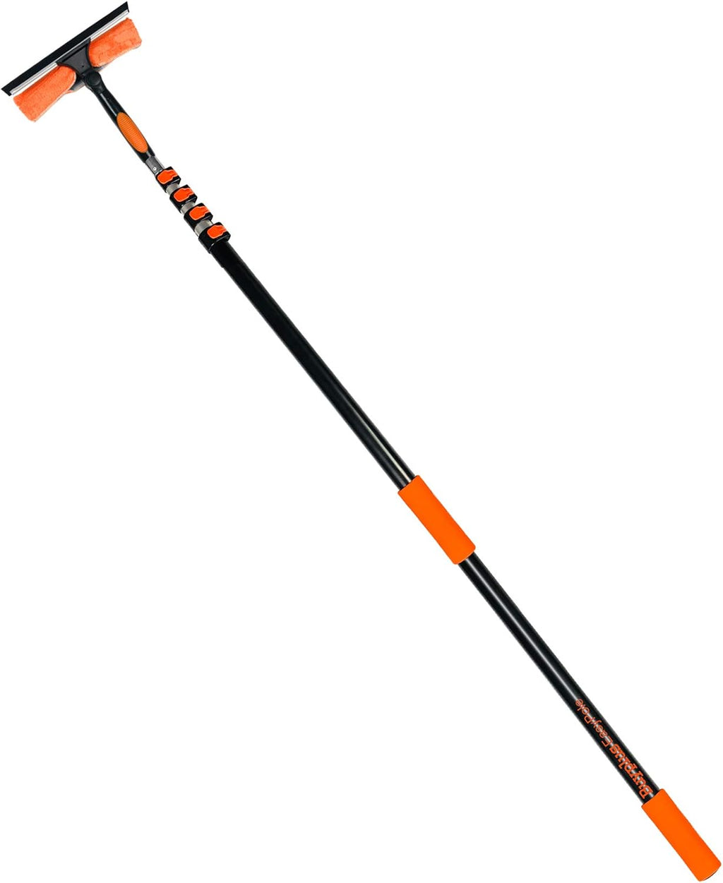 6-to-24 Foot Telescopic Pole Window Squeegee Cleaning 2-in-1 Pack of 2 O7551