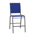 Stacking Patio Dining Side Chair Textured Beachwood Atlantis A6174