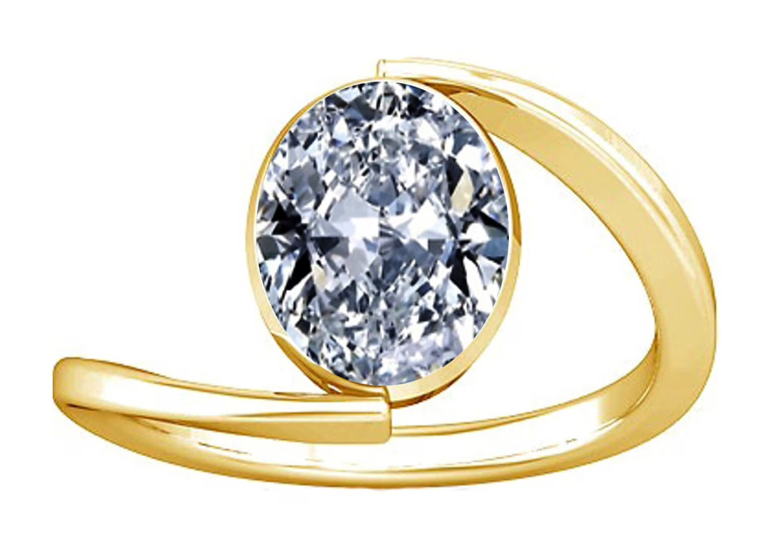 American Diamond Zircon Silver Ring K357