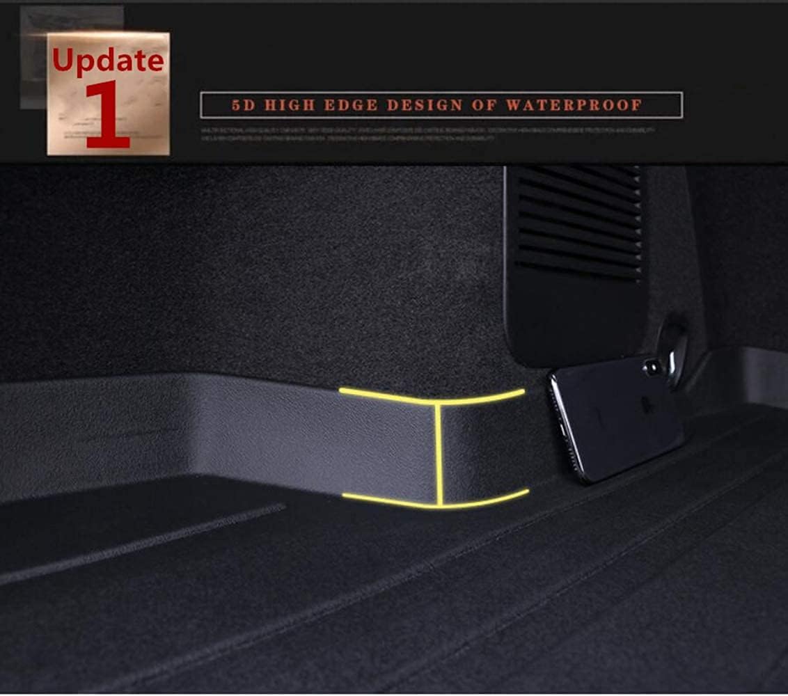 Black TPO Rear Cargo Liners Trunk Tray Mats for Tesla Model Y, Pack of 2 O23446