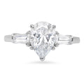 18K White Gold Three-Stone Diamond Engagement Ring D725861