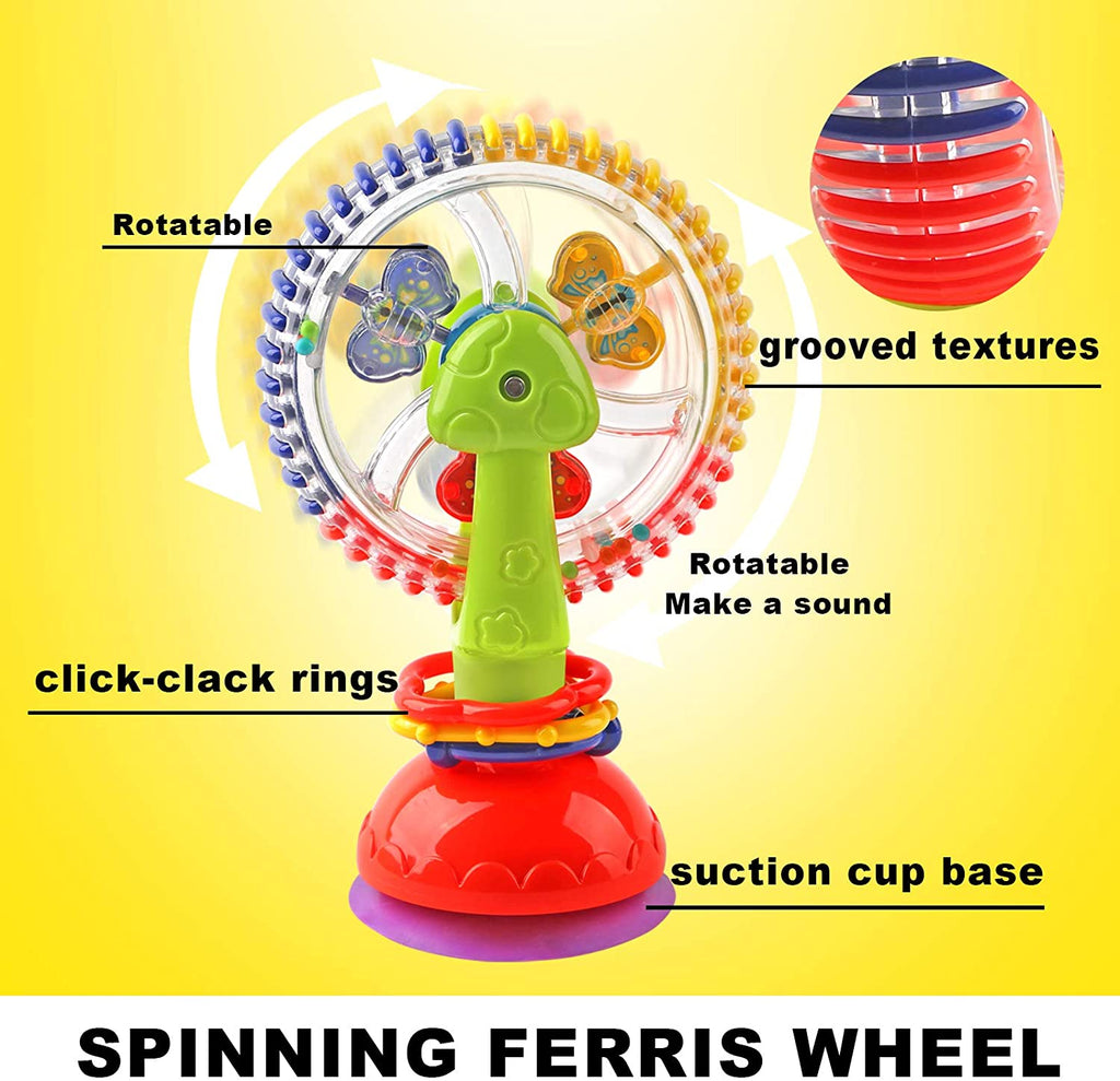 Baby Rattle Toys with Suction Cup Grab Shaker and Spin F767759