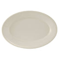 American White Eggshell Wide Rim Rolled Edge Oval China Platter B557