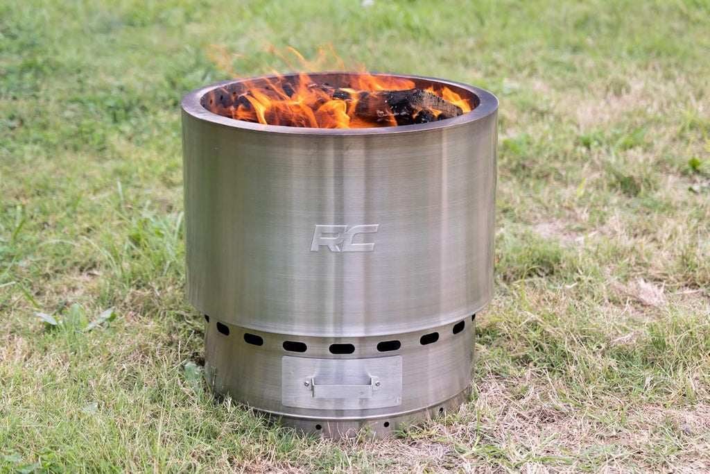 Stainless Steel Smokeless Fire Pit with Carry Bag K8108