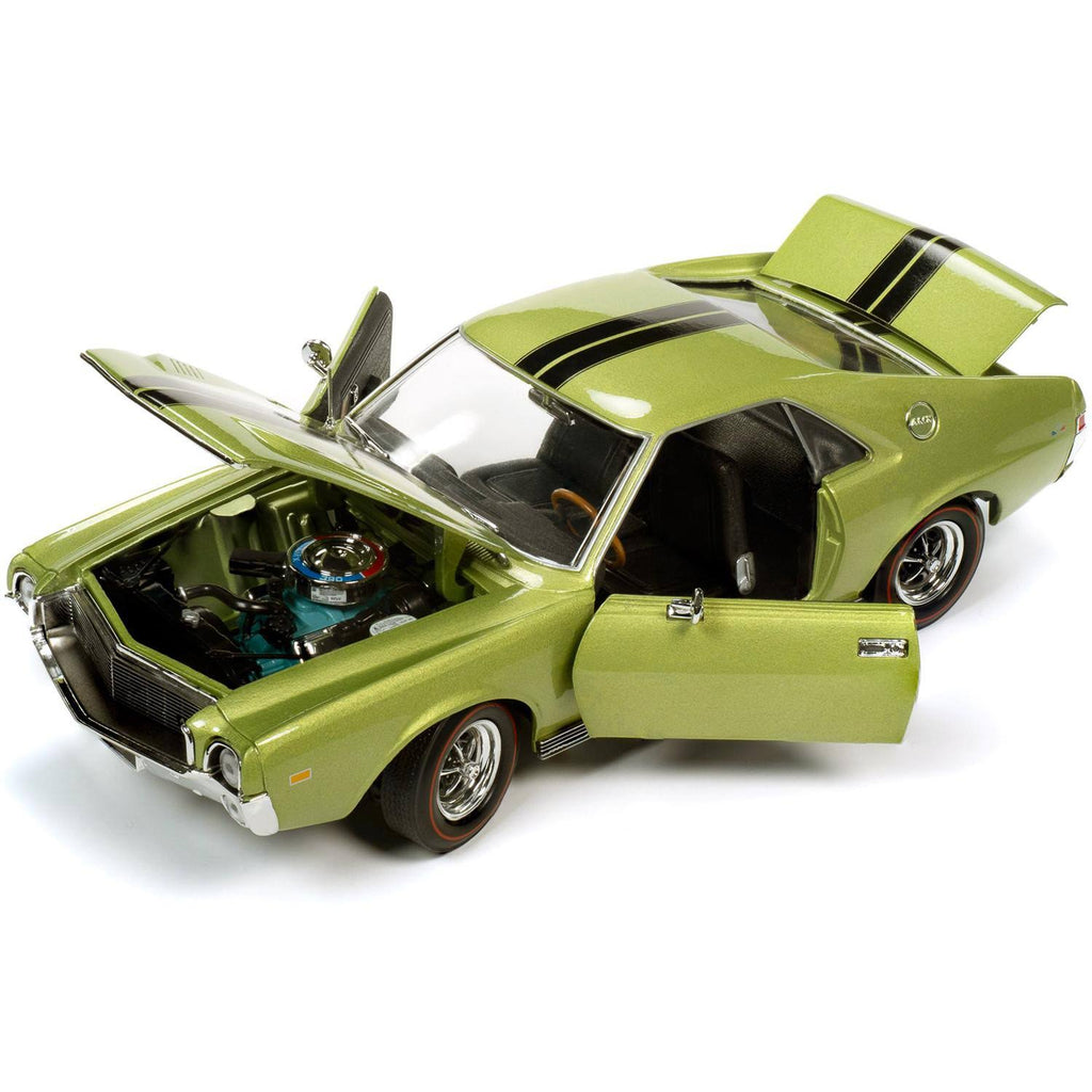 1968 AMC AMX Hardtop Light Green Metallic with Black Stripes Muscle Car I74946
