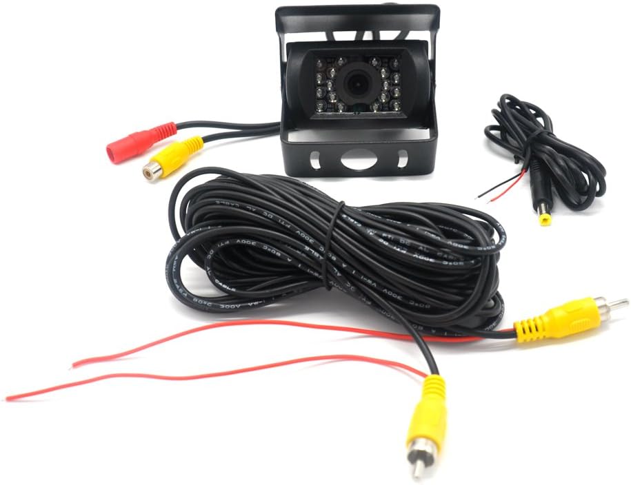 12V 24V Vehicle Backup Camera System Rear View Camera with 7 Monitor and 34 ft AV Cables R848