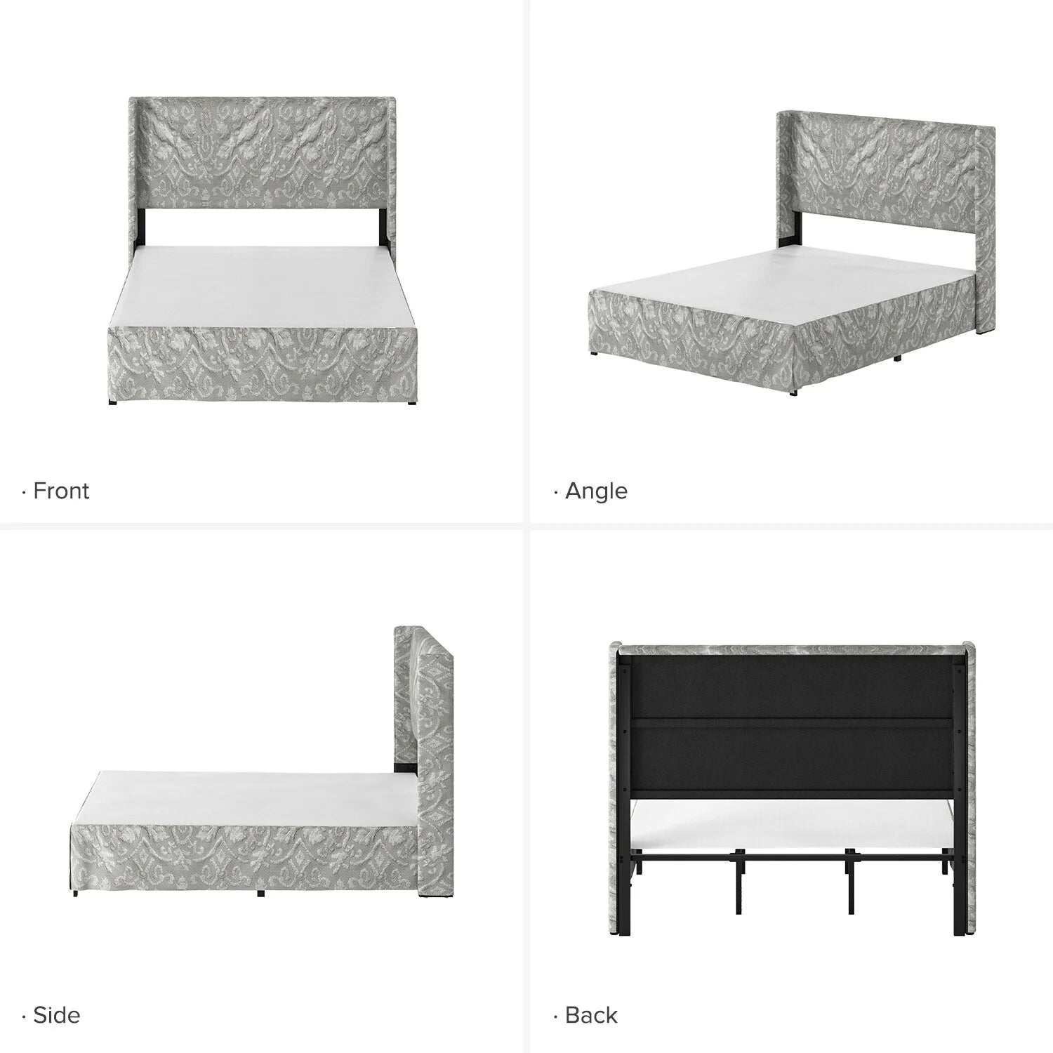 King Upholstered Bed with Washable Slipcover E350