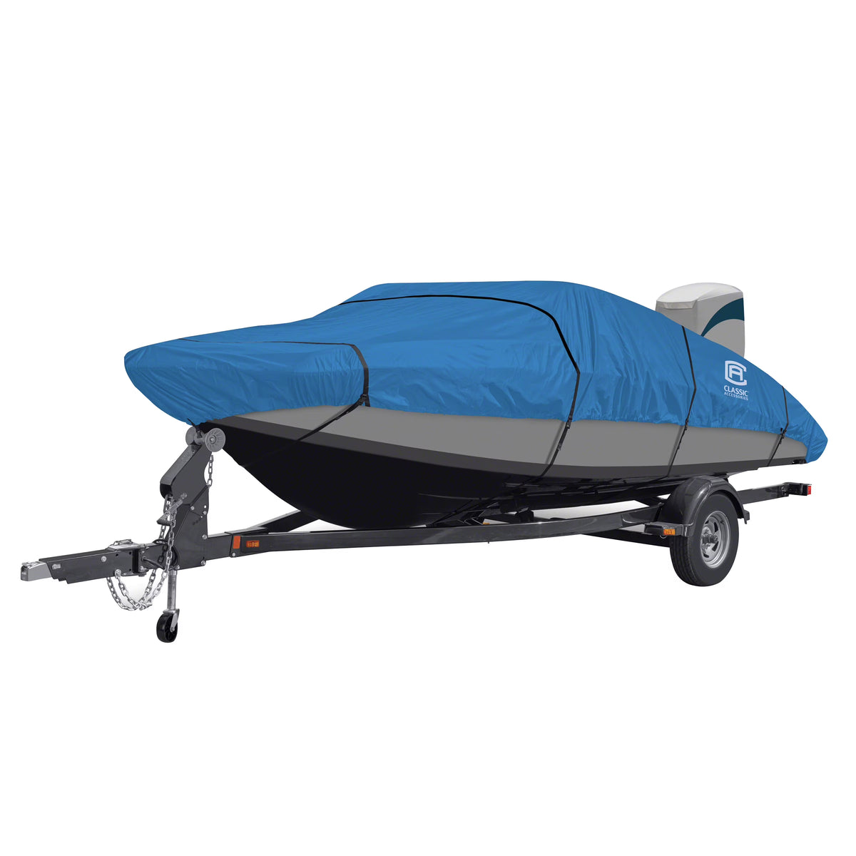 All Seasons Trailerable Boat Cover with Polyester Fade-Resistant Fabric R1802