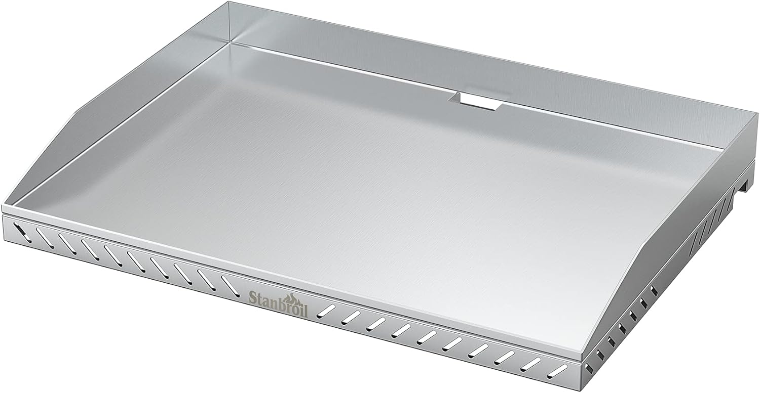 22 Inch Stainless Steel Table Top Gas Grill Griddle for 2 Burners Portable Propane Fueled Grill U4887