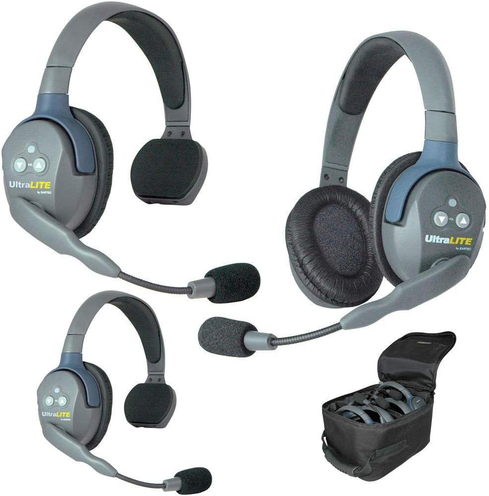 3-Person Headset System with Headphone and Microphone Cleaning Kit K950