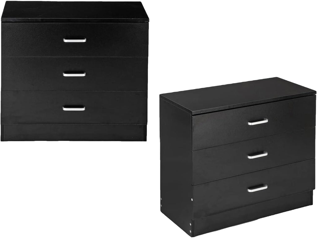 White Wooden Nightstand Set of 2 with Two Drawer R696029