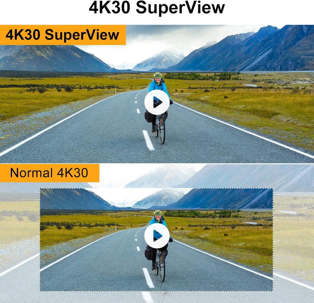 4K60FPS WiFi Action Camera with Dual Touch Screen Display T950650