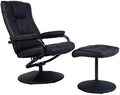 Gray PU Leather Recliner Chair with Ottoman L42888