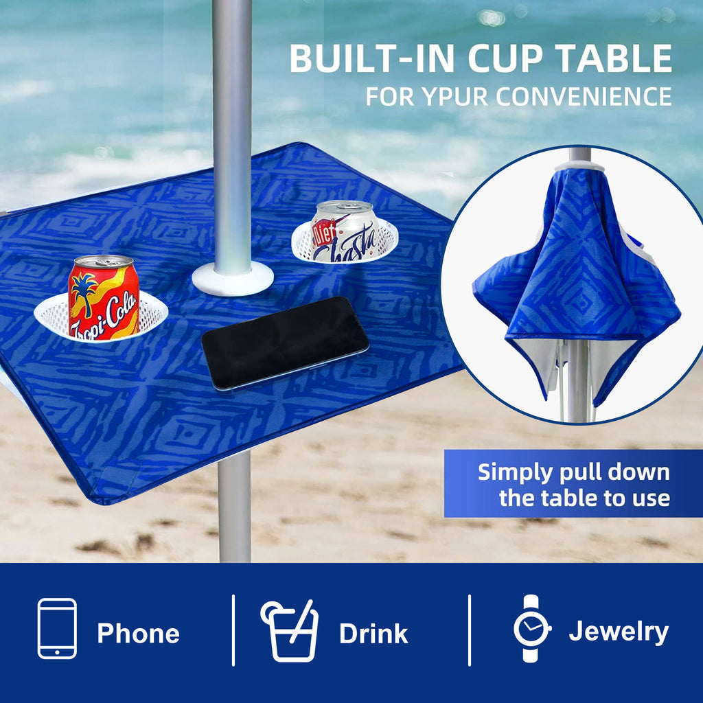 6.5ft Beach Umbrella with Sand Anchor C951