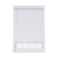 White Faux Wood Cordless Room Darkening Horizontal Blinds I162594