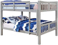 Twin Over Twin Wood Bunk Bed in Gray P457