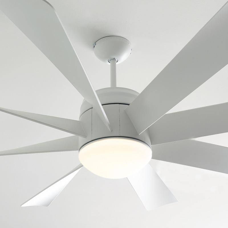 56x22 LED Ceiling Fan Brushed Steel I670